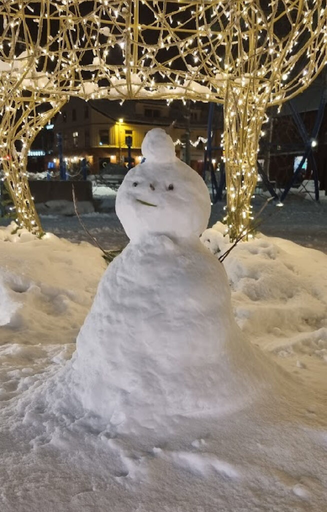 Snømann i Tromsø